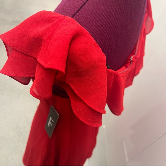 Red Ruffle Dress - Picture 6 of 10